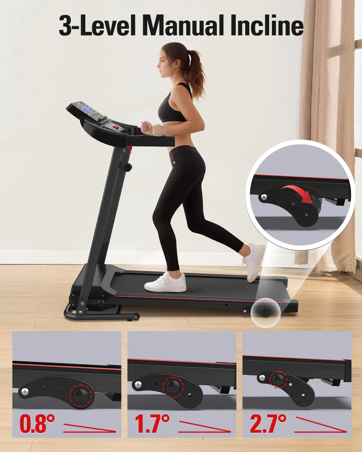 Foldable Treadmill Fitness Walking Machine